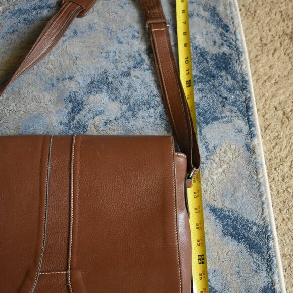 Vintage Leather Bag Laptop Genuine Messenger Men's Briefcase Satchel Brown Bag - Picture 15 of 16